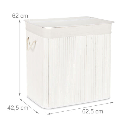 Panier à linge en bambou 3 compartiments