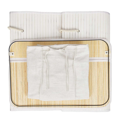 Panier à linge en bambou 3 compartiments