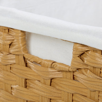 Panier à linge aspect rotin 110 L