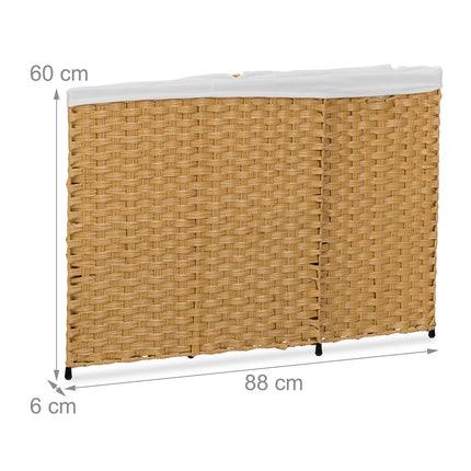 Panier à linge aspect rotin 110 L