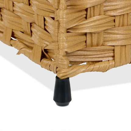 Panier à linge aspect rotin 110 L