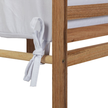 Laundry basket in walnut