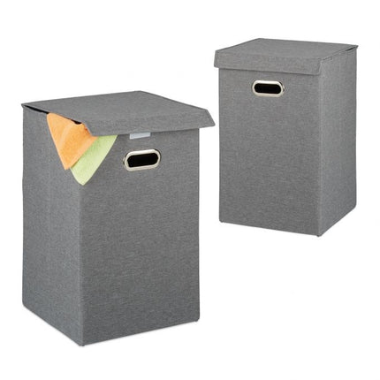 Lot de 2 paniers à linge pliables