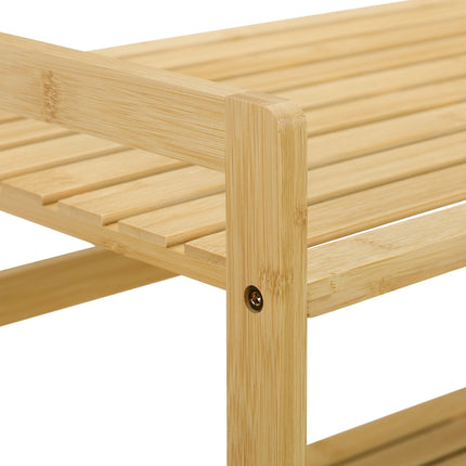 Laundry basket stand with 2 shelves