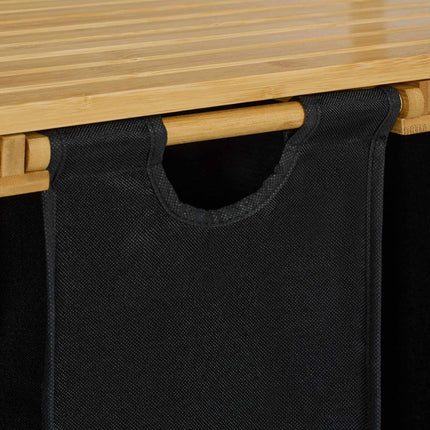 Laundry basket stand with 2 shelves