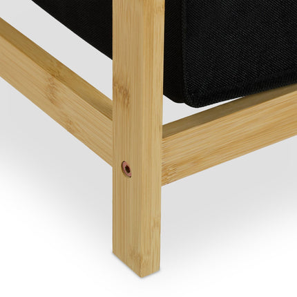 Laundry basket stand with 2 shelves