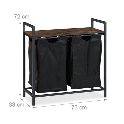 Laundry basket stand with shelf