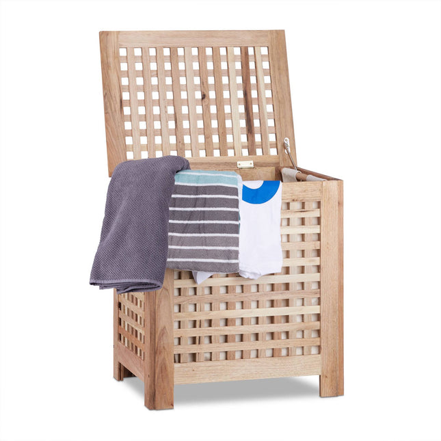 Laundry basket walnut