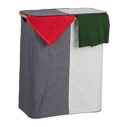 Laundry basket with 2 compartments 110 l