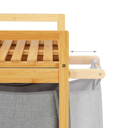 Laundry basket with 2 compartments