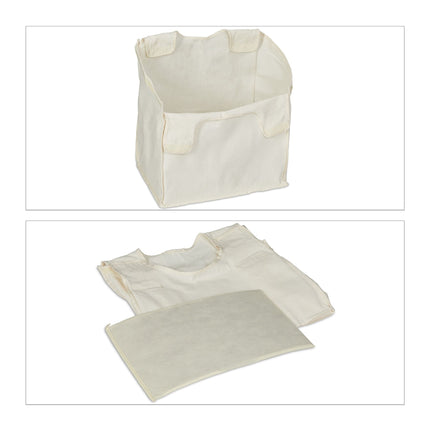 Panier à linge avec étagère en bambou