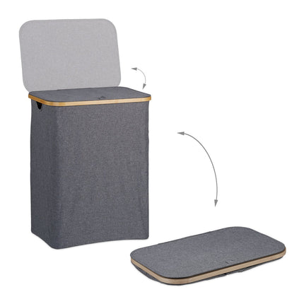 Laundry basket with lid 130 l