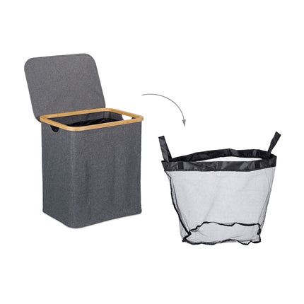 Panier à linge avec couvercle 80 l