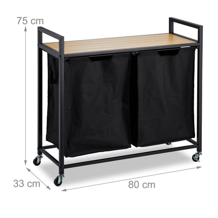 Laundry basket with shelf