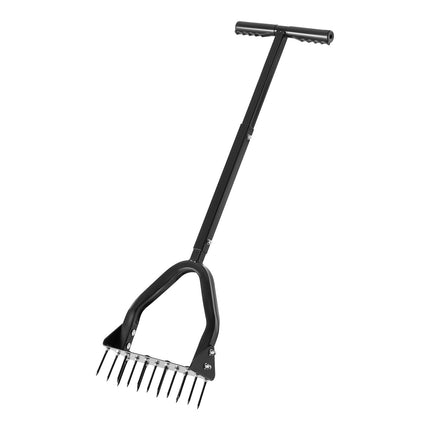 Lawn Aerator, Manual 15-Spike Tool With Long Handle