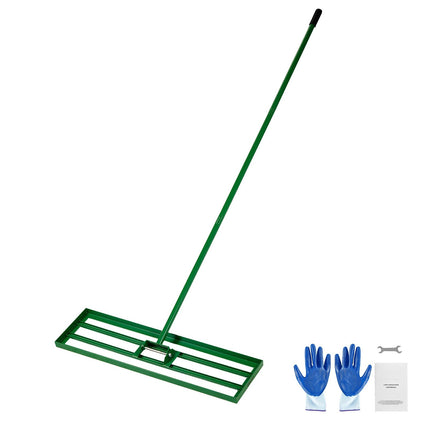 Lawn Leveling Rake, 36 x 10 in, 78 in Steel Handle