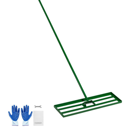 Lawn Leveling Rake, 36 x 10 in, 78 in Steel Handle