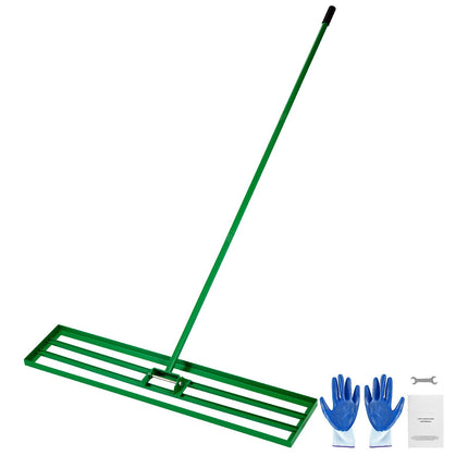 Lawn Leveling Rake, 48 x 10 in, 78 in Steel Handle