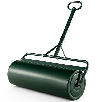 Lawn Roller Metal 113L, Fillable with Water/Sand, Green