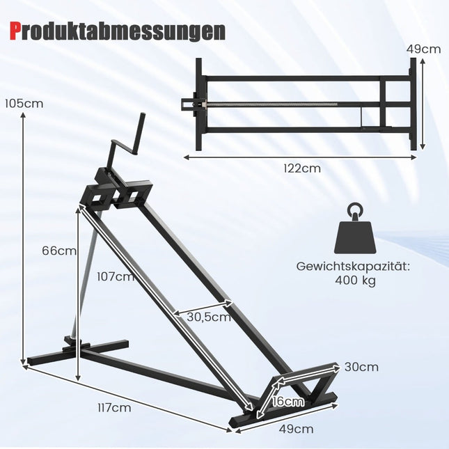 Lawn Tractor Lift, Adjustable, 400 kg Capacity, Foldable