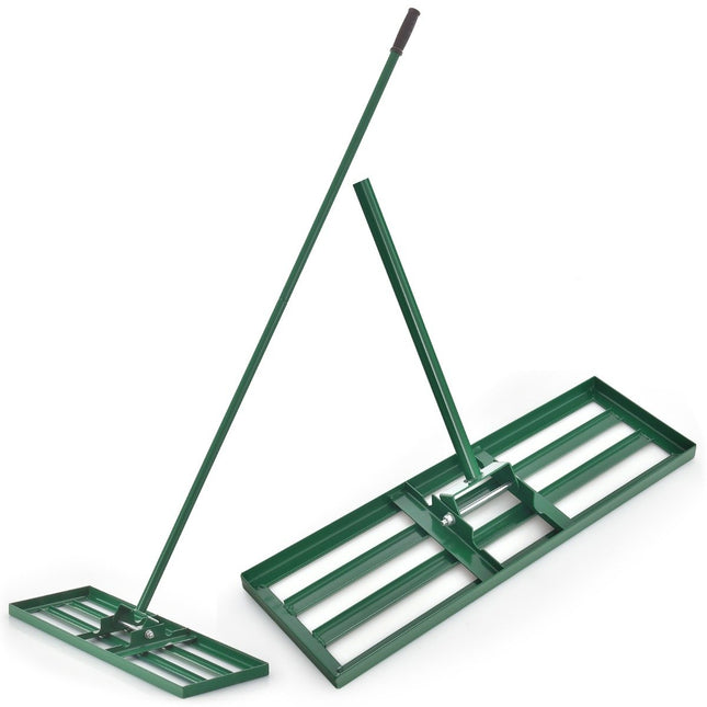 Rasenrechen mit ergonomischem Griff für den Boden 75 x 25 cm grün