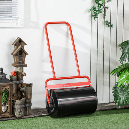 Graswalze 50cm, Stahl, Mit Wasser oder Sand befüllbar, Rot