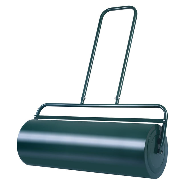 Rasenwalze 90cm Handwalze 63L Gartenwalze mit Schwerlasttrommel Rasenwalze Grün