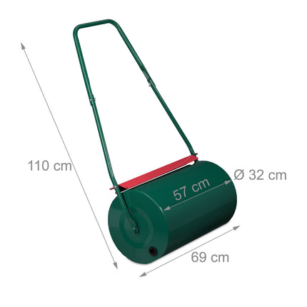 Lawn roller fillable