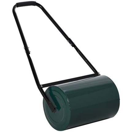 Gartenwalze mit U-Griff, 31 cm Durchmesser, Metall, grün