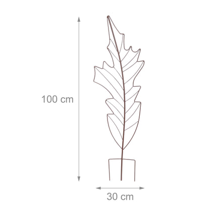 Leaf-Shaped Metal Trellis Set for Climbing Plants