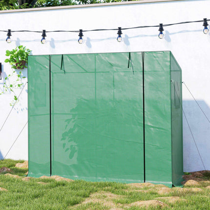 Aanbouw mini-kas met UV-bescherming en oprolbare deur