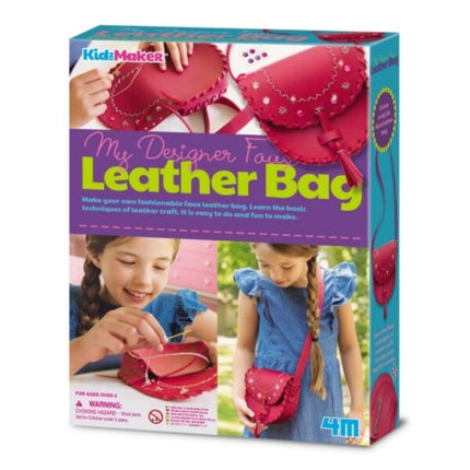 Ledertasche für Kinder, 4M KidzMaker Design, langlebig und stilvoll