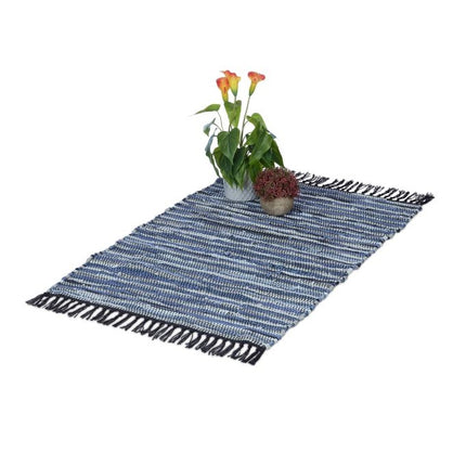 Läufer aus Leder & Baumwolle 60x100 cm