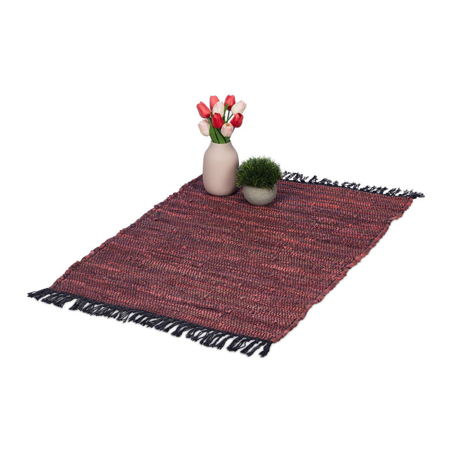 Leder- & Baumwoll-Läufer 60x100 cm
