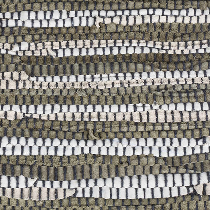 Läufer aus Leder & Baumwolle 60x100 cm