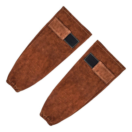 Leather Welding Sleeves, 18 In Cowhide, Flame Resistant