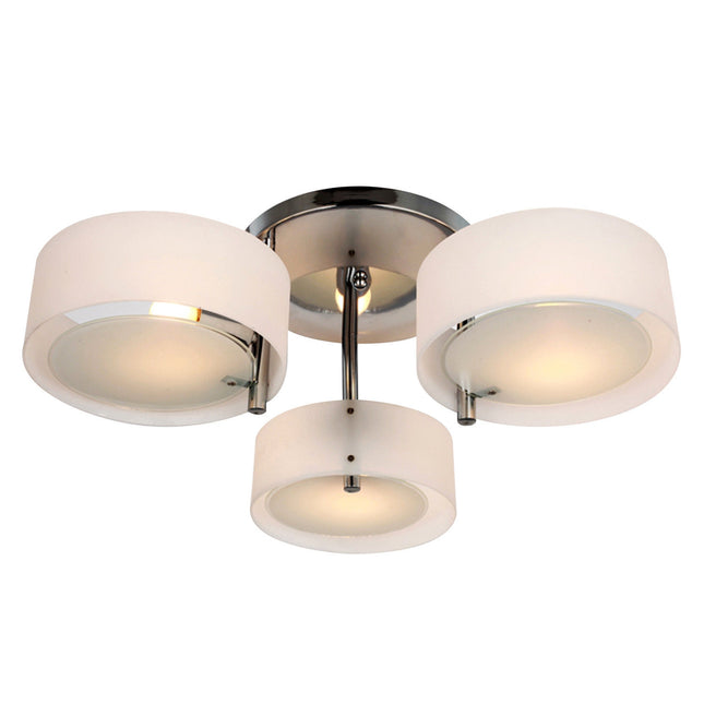 LED Deckenleuchte, 3-flammig, E27 40W, warmweiß, Ø64cm