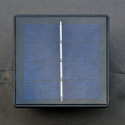 Großer LED-Gartenschirm, oval 440x260cm, Dunkelgrau