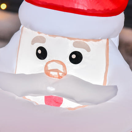 LED aufblasbarer Weihnachtsmann & Schneemann - 70x45x120 cm, warmweiß