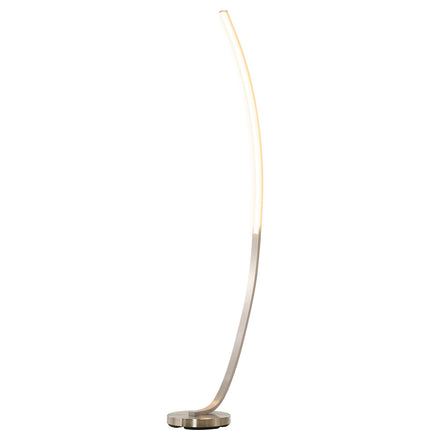 Gebogene LED-Stehlampe – warmweiß, Aluminium, 149 cm
