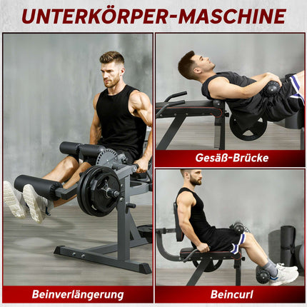 Leg Extension Machine, Adjustable Backrest & Thigh Support, Steel