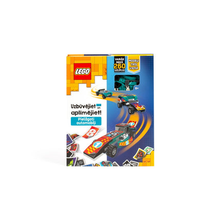 Lego Iconic Activity Book "Bau und Kleb: Individuelle Autos" - Lettisch