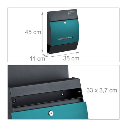 Letterbox with newspaper holder