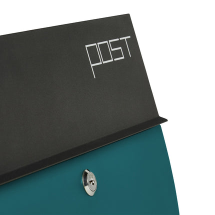 Letterbox with newspaper holder