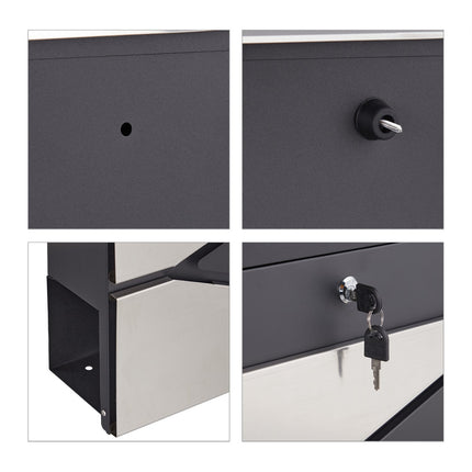 Letterbox with newspaper holder