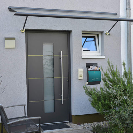 Letterbox with newspaper holder