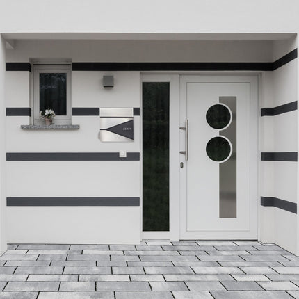 Letterbox with newspaper holder