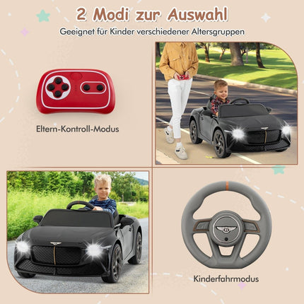 Lizenziertes Bentley Bacalar Kinderfahrzeug mit Fernbedienung &amp; Scherentüren &amp; Federung schwarz