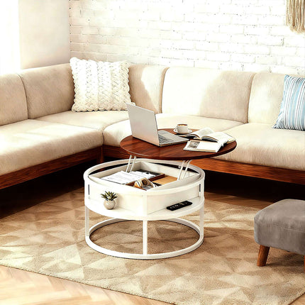 Lift-Top Coffee Table – Height-Adjustable Hidden Storage