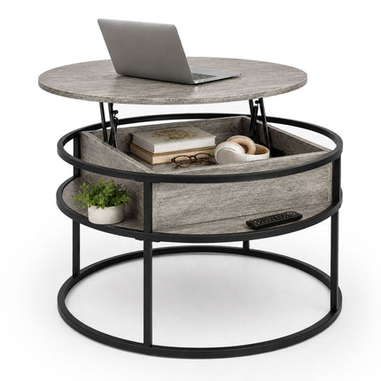 Lift-Top Coffee Table with Storage, Wood-Effect Finish